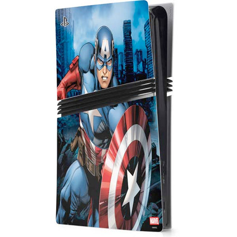 Marvel Captain America Portrait PS5 Pro Console Skin